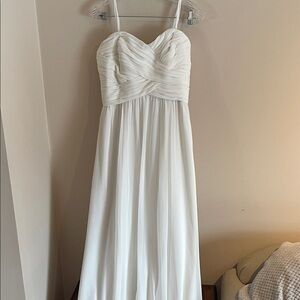 Ralph Lauren Flowing White Strapless Gown